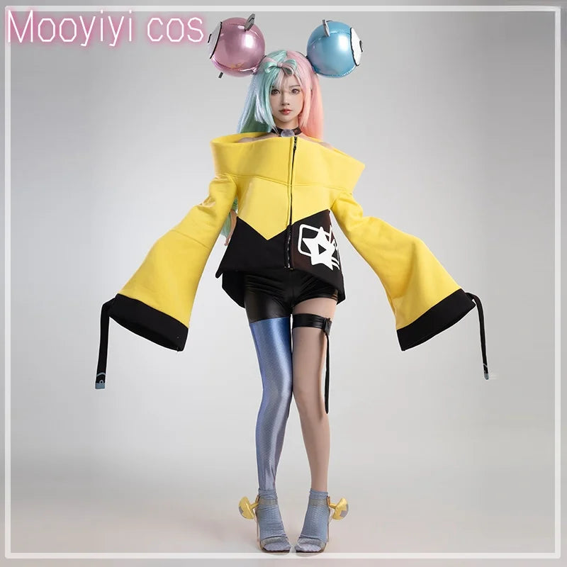 Iono Cosplay Costume for Halloween,Christmas Role Playing Party, Comic Game, Size S-XL New Sexy Wig free cap