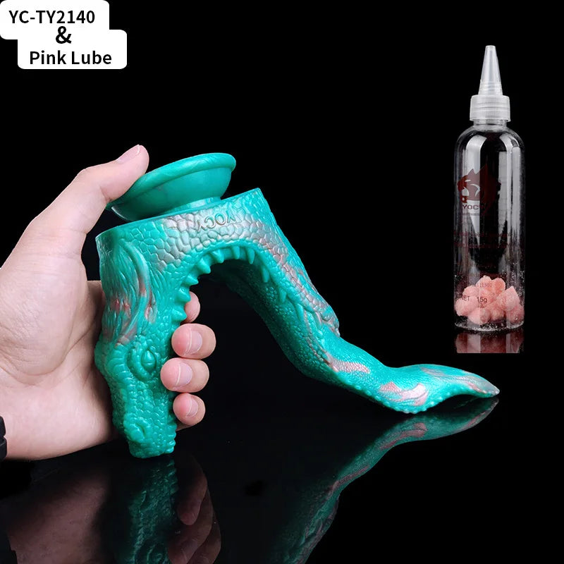 Ashburn Double monster With Suction Cup Realistic Dragon Tongue