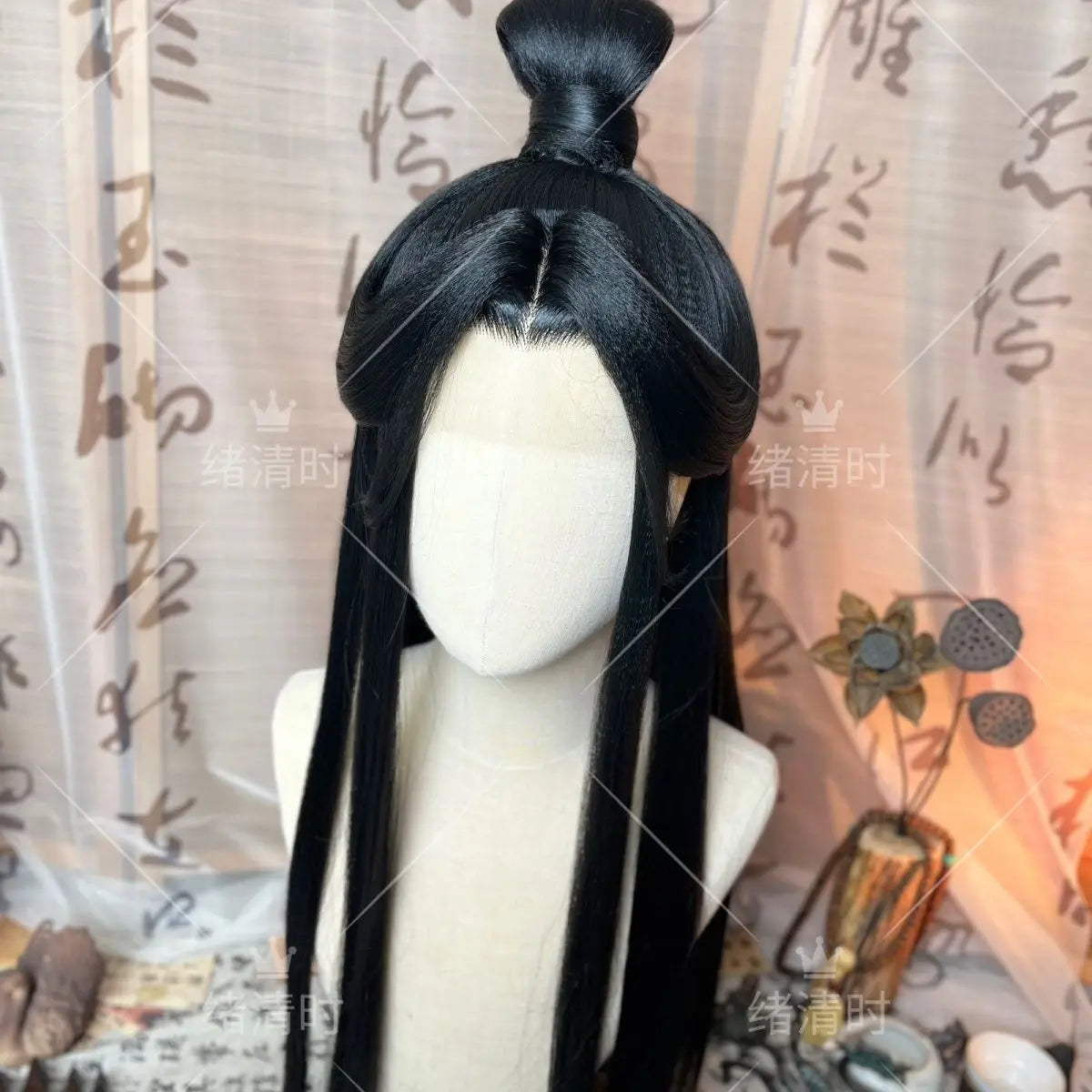 Stylized The Scum Villain’s Self shen qingqiu Cosplay Unisex Luo Binghe Women Anime Halloween Customized Wig Chinese Fan Wig+cap