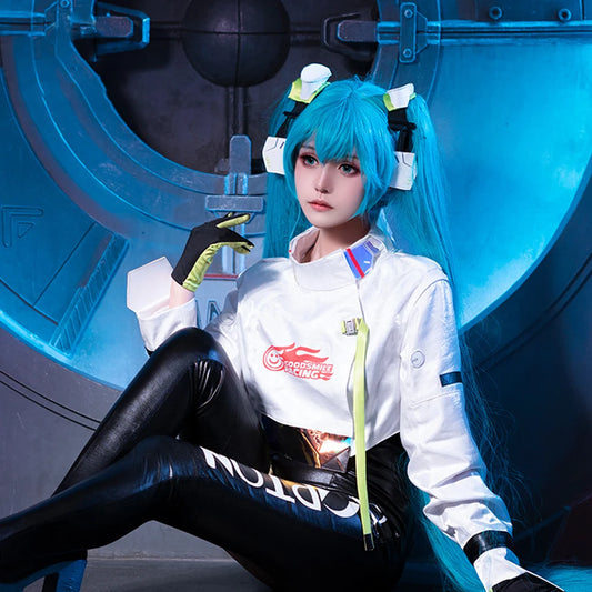 VOCALOIDD 2022 Racing MIKUU Cosplay Costume VOCALOID Cos GT Project Cosplay Racing Suits Mikuu Costume with Cosplay Wig