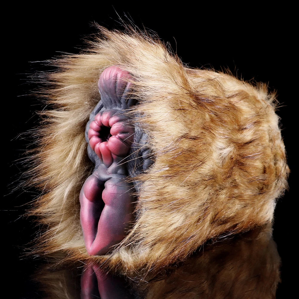 ASHBURN Fantasy FURRY  Male PUSSY POCKETS Masturbator With Furry beast Silicone Pocket Pussy Stroker  Double ChannelArtificial Vagina Sex Toys For Men