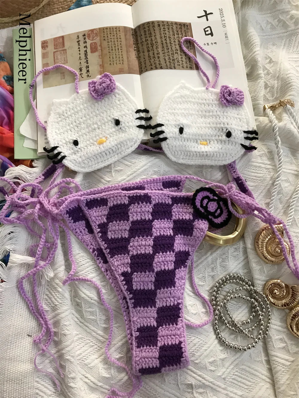 Ashburn Cute Crochet yarn Bikini Set 2 Pieces color variety