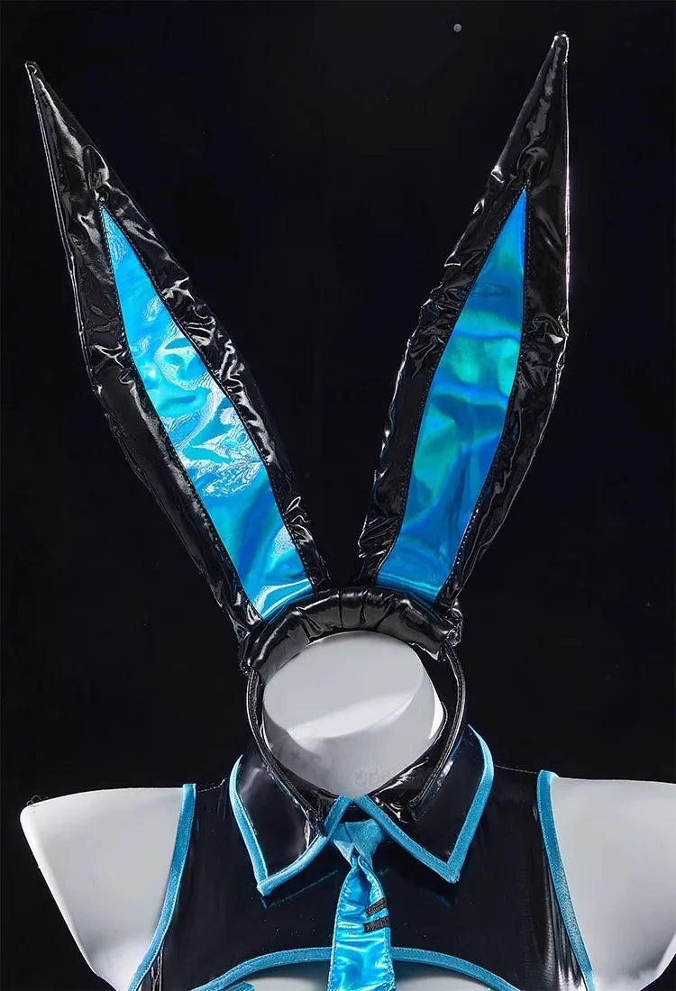 Anime Bunny Girl Cosplay Costumes Women Sexy See Through Bodysuit Socks Suit Cute Rabbit Ears Uniform Halloween Carnival Clothes
