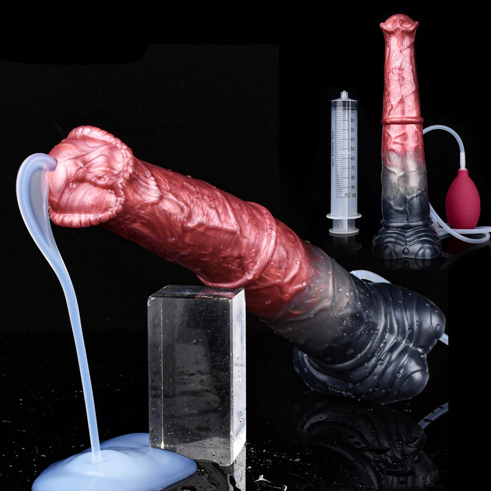 ASHBURN FERAL MUSTANG – Long Squirting Silicone Dildo with Suction Base