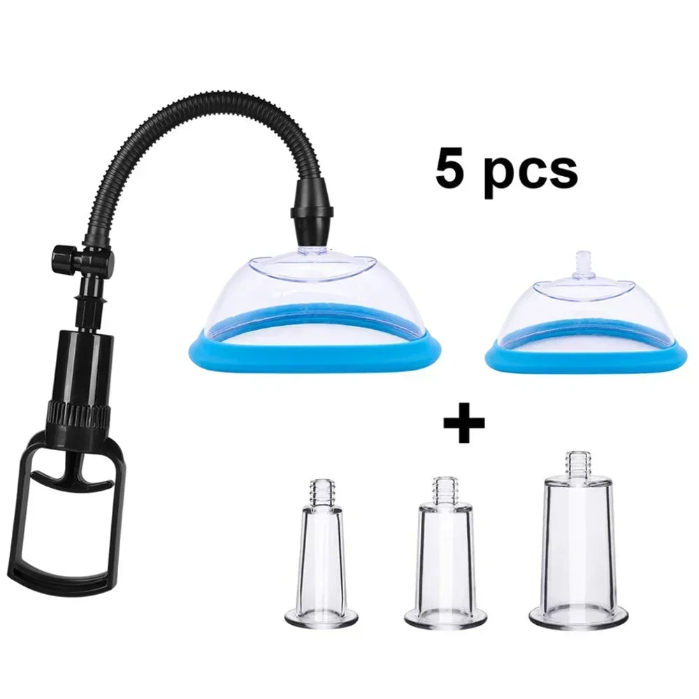 ASHBURNS Manual Pussy Pump Vagina Clitoris Sucker Manual Women Breast Massage Nipple Stimulator Enlarge Vacuum Pump Cover Adult Sex Toy