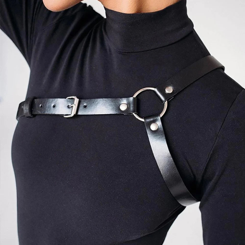 Women Fashion Harness Belt Chest Harness Corset Leather Lingerie Bondage Lingerie Goth Fetish Clothing Harness Women Accessorie