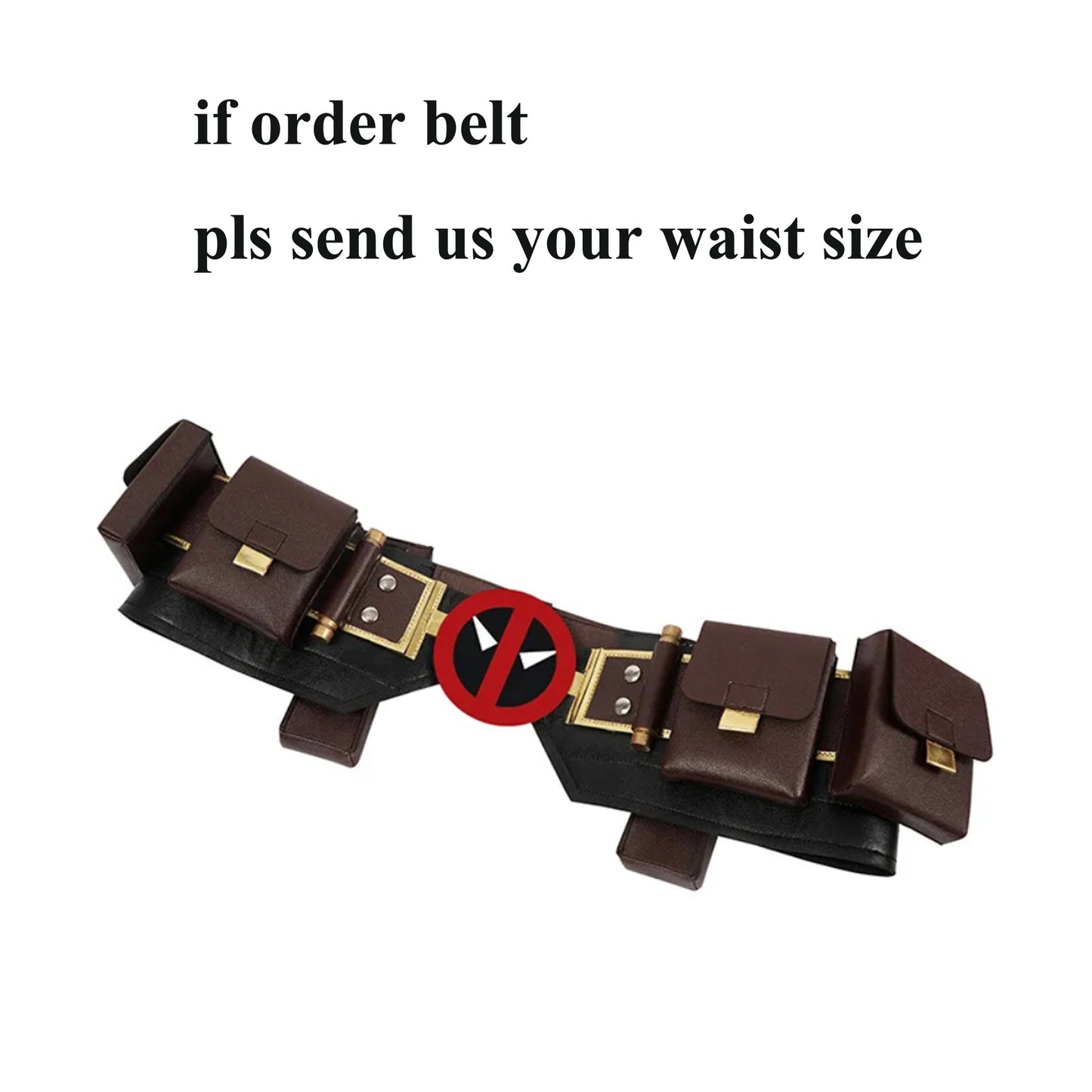 Deluxe Deadpool Cosplay Waist Belts Costume Wade Winston Wilson Roleplay Hand Gloves Leg Bags Halloween Party Carnival Props