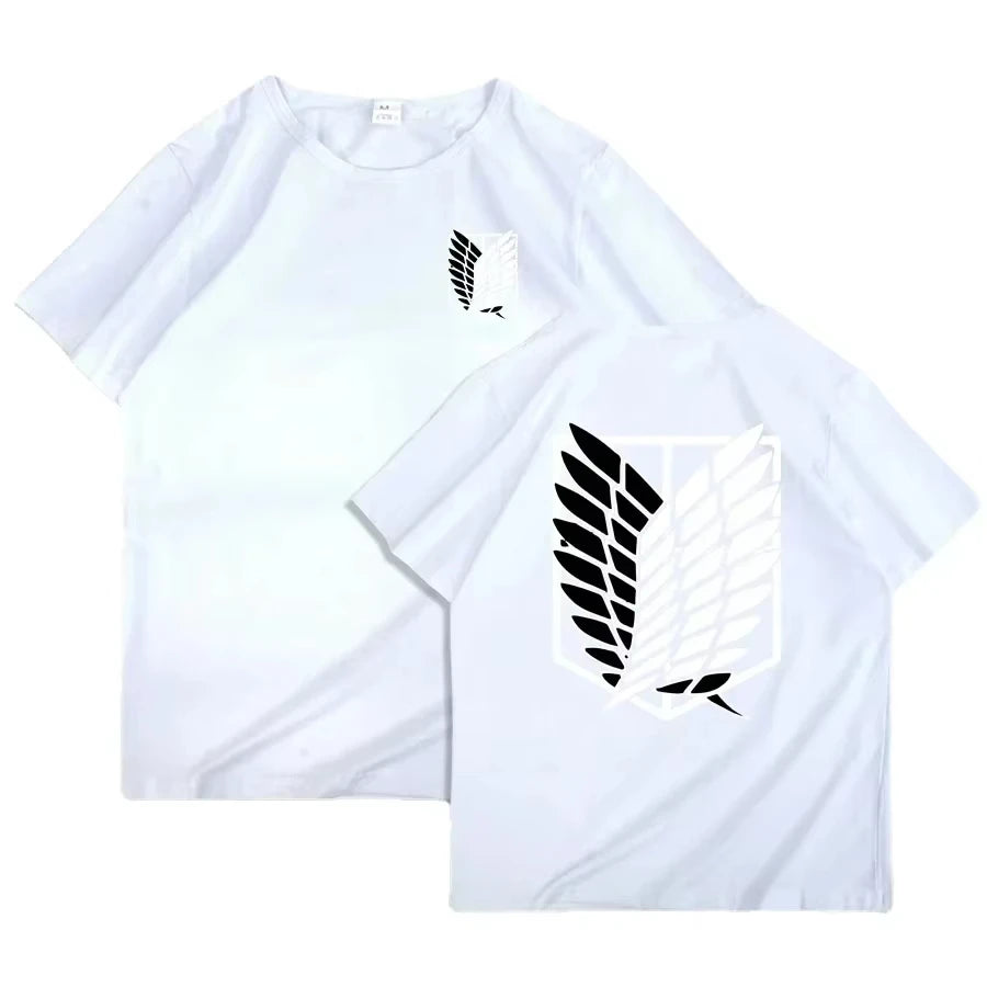 Japanese Anime  Men T-shirt Women Attack on Titan T Shirt Unisex Cartoon Titans Attack Graphic Harajuku Summer Kid T-shirt T2K