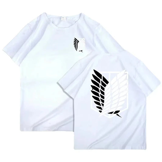 Japanese Anime  Men T-shirt Women Attack on Titan T Shirt Unisex Cartoon Titans Attack Graphic Harajuku Summer Kid T-shirt T2K