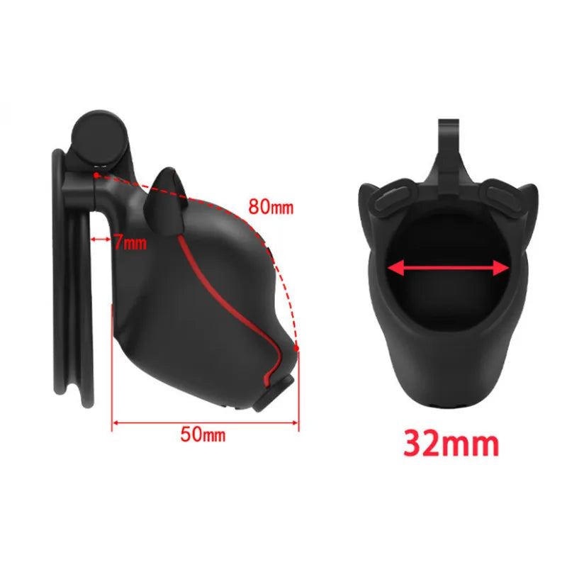 Puppy IDO Male Chastity Cage Adult Bondage Sex Toys Cb Lock with 4 Size Penis Rings Discree Preventing Cheating Chastity Device
