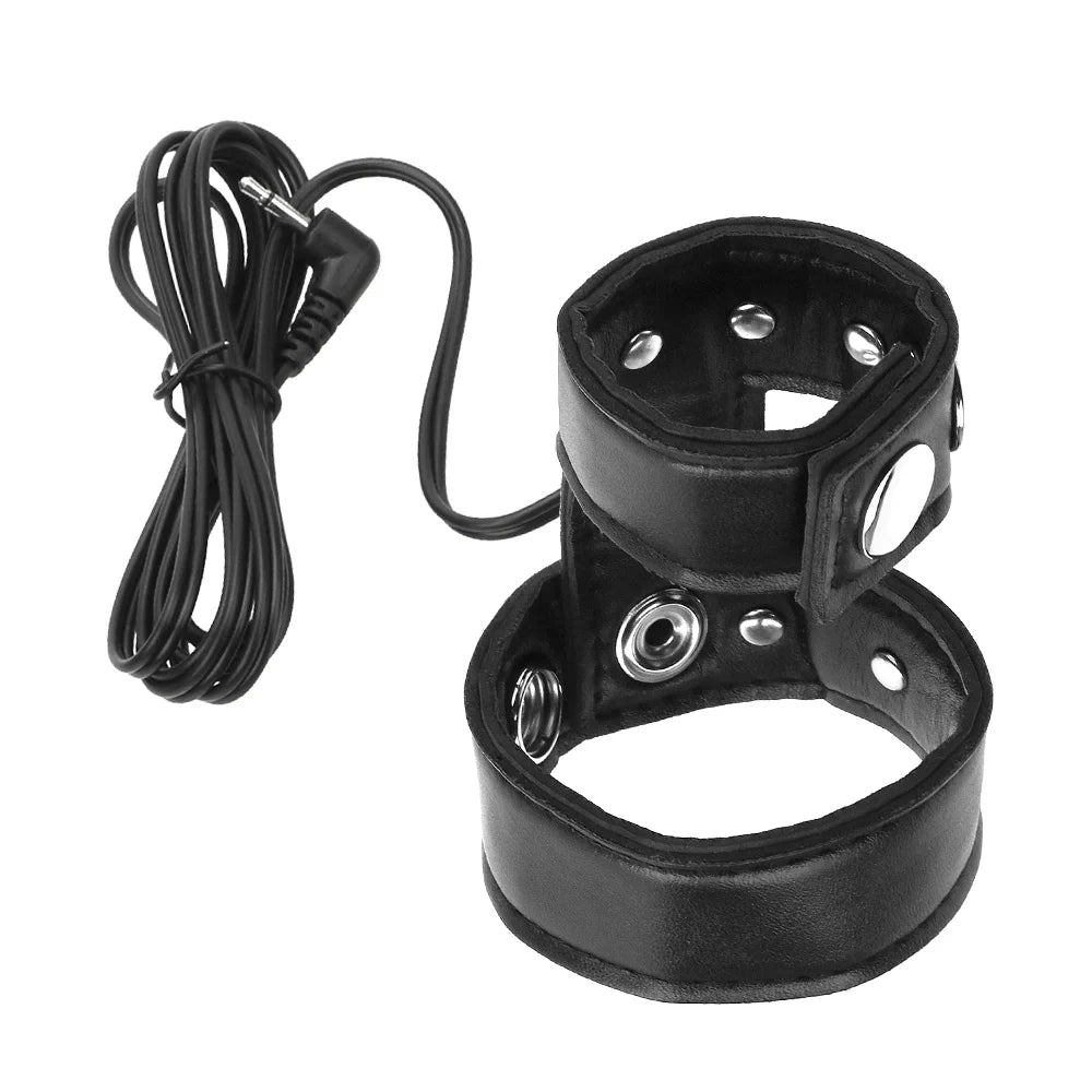 ASHBURNS Electro Shock Anal Butt Plug Electric Nipple Sucker Clamps E-stim Penis Plug Ring Cock Cage SM Chastity Couple Sex Medical Toys