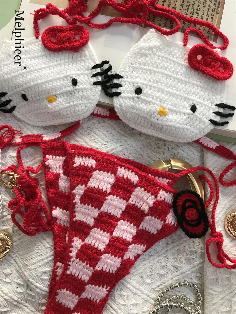 Ashburn Cute Crochet yarn Bikini Set 2 Pieces color variety