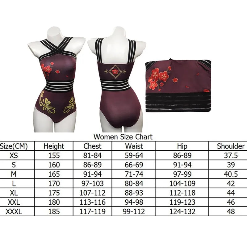 Nahida Lumine Cosplay Hutao Costume Genshin Impact Swimsuit Wanderer Top Shorts Cloak Halloween Carnival Party Disguise Suit
