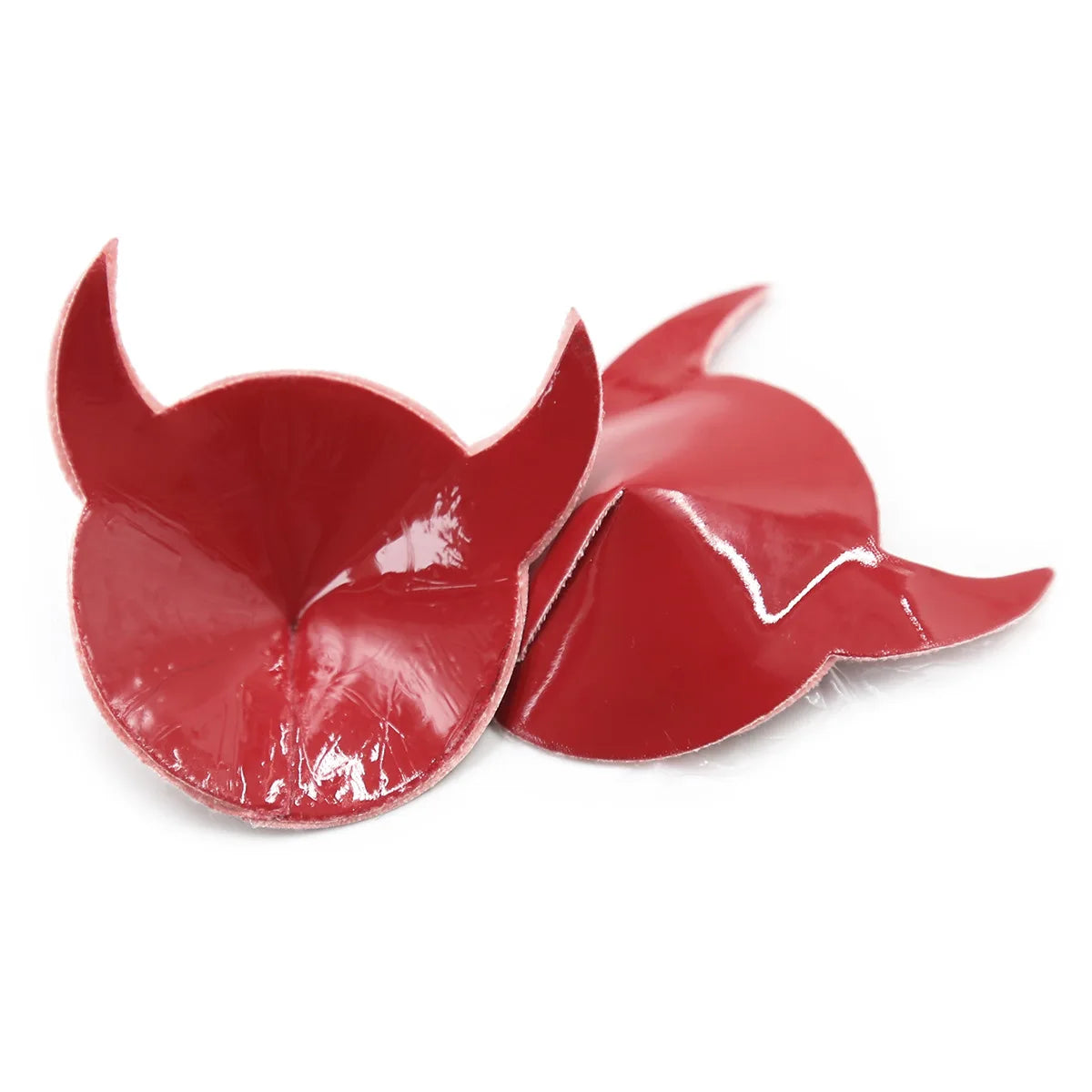 1 Pair Sexy Devil Nipple Stickers Paste Breast Horn Stickers Disposable Self-Adhesive Cloth Breast Pasties Pad Nipple Cover Bra