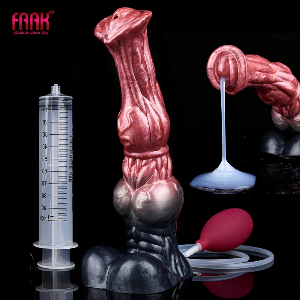 ASHBURN FERAL MUSTANG – Long Squirting Silicone Dildo with Suction Base