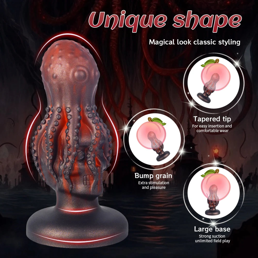 10cm Skull Anal Toys for Man 18+  Silicone Platinum Liquid SiliconeAnalyse Dildo Adult Sex Toy for Women Men Butplug