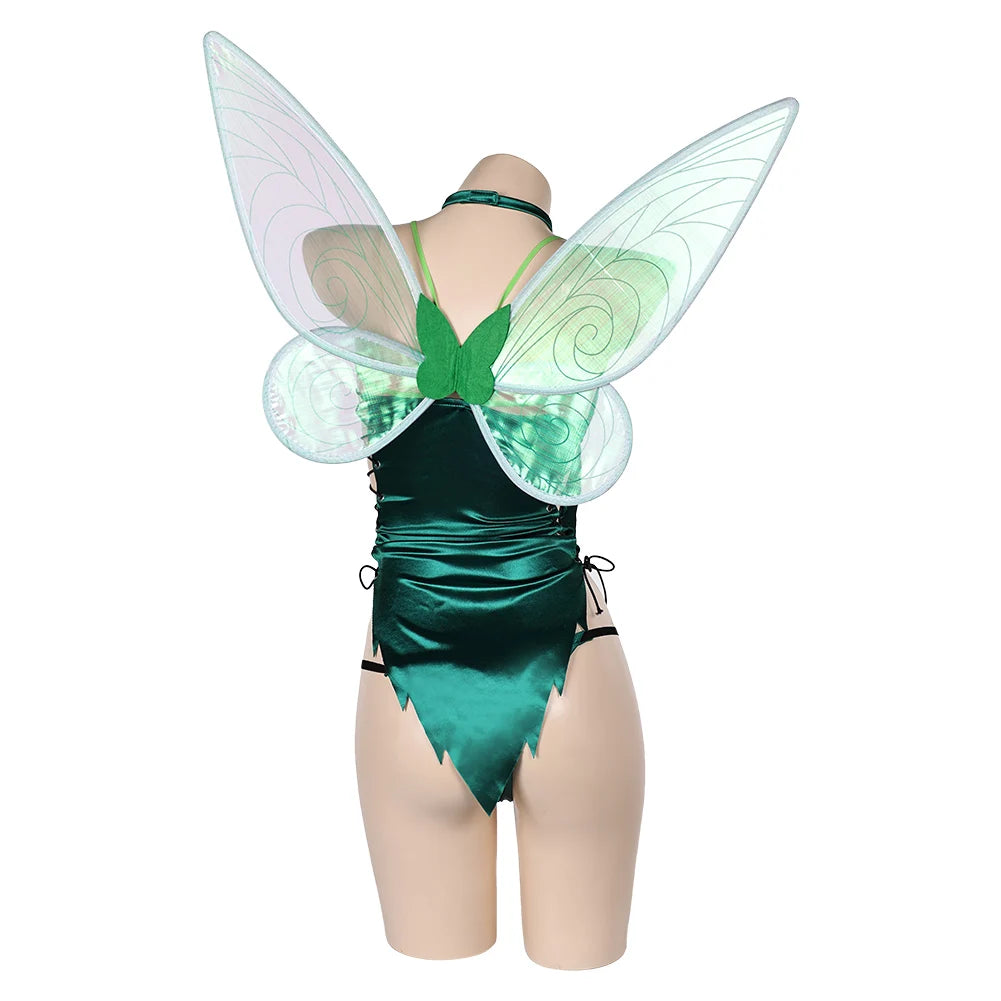 Tinker Cosplay Bell Cosplay Costume Pan Roleplay Women Fantasia Vest Shorts Wings Neckband Outfits Halloween Carnival Party Suit