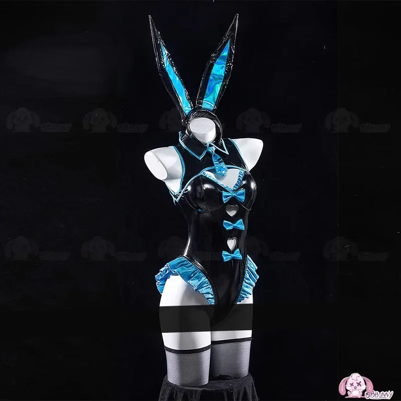 Anime Bunny Girl Cosplay Costumes Women Sexy See Through Bodysuit Socks Suit Cute Rabbit Ears Uniform Halloween Carnival Clothes
