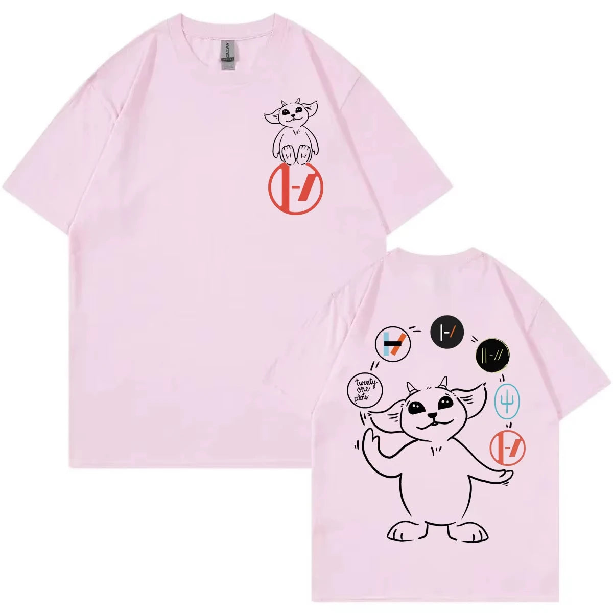 Twenty One Pilots T Shirts Fashion Rock Hip Hop Short Sleeve Men Women 's Clothing Casual Cotton Streetwear Oversized Loose Tees