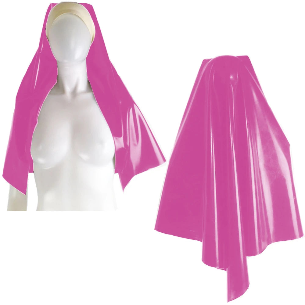 Unisex Nun Headgear Women Cosplay Costumes Maid Role Play Nun Sister Uniform LATEX FAUX