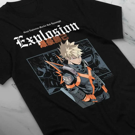 Katsuki Bakugo T-Shirt Manga  Hero  Anime Gift Tshirt Tee All Sizes  Graphic T Shirts  Oversized T Shirt Women's Clothing