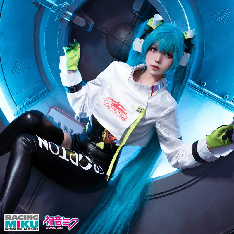 VOCALOIDD 2022 Racing MIKUU Cosplay Costume VOCALOID Cos GT Project Cosplay Racing Suits Mikuu Costume with Cosplay Wig
