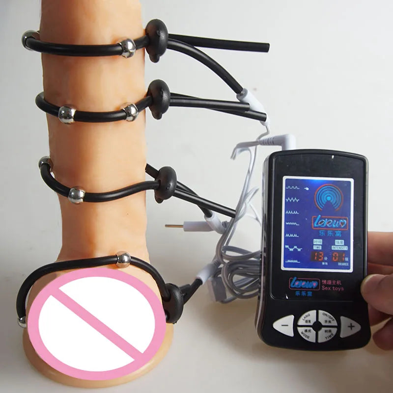 Electro Bdsm Shock Penis Ring Cockring,e stim Cock Rings,Electrostimulation Electrostimulator Sex Toys,Electric Shocker,Estim