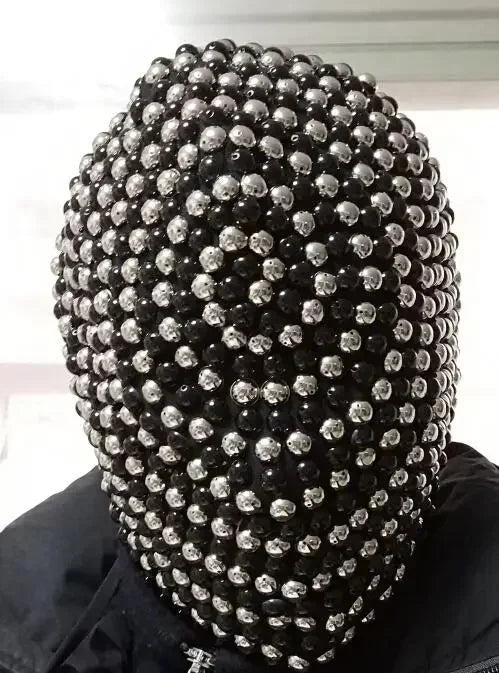 Studded Spikes Full Face Mask Cover Halloween Cosplay Funny Mask Night Club Dance Mask For Adult Toy Nightclub Bar DJ Party