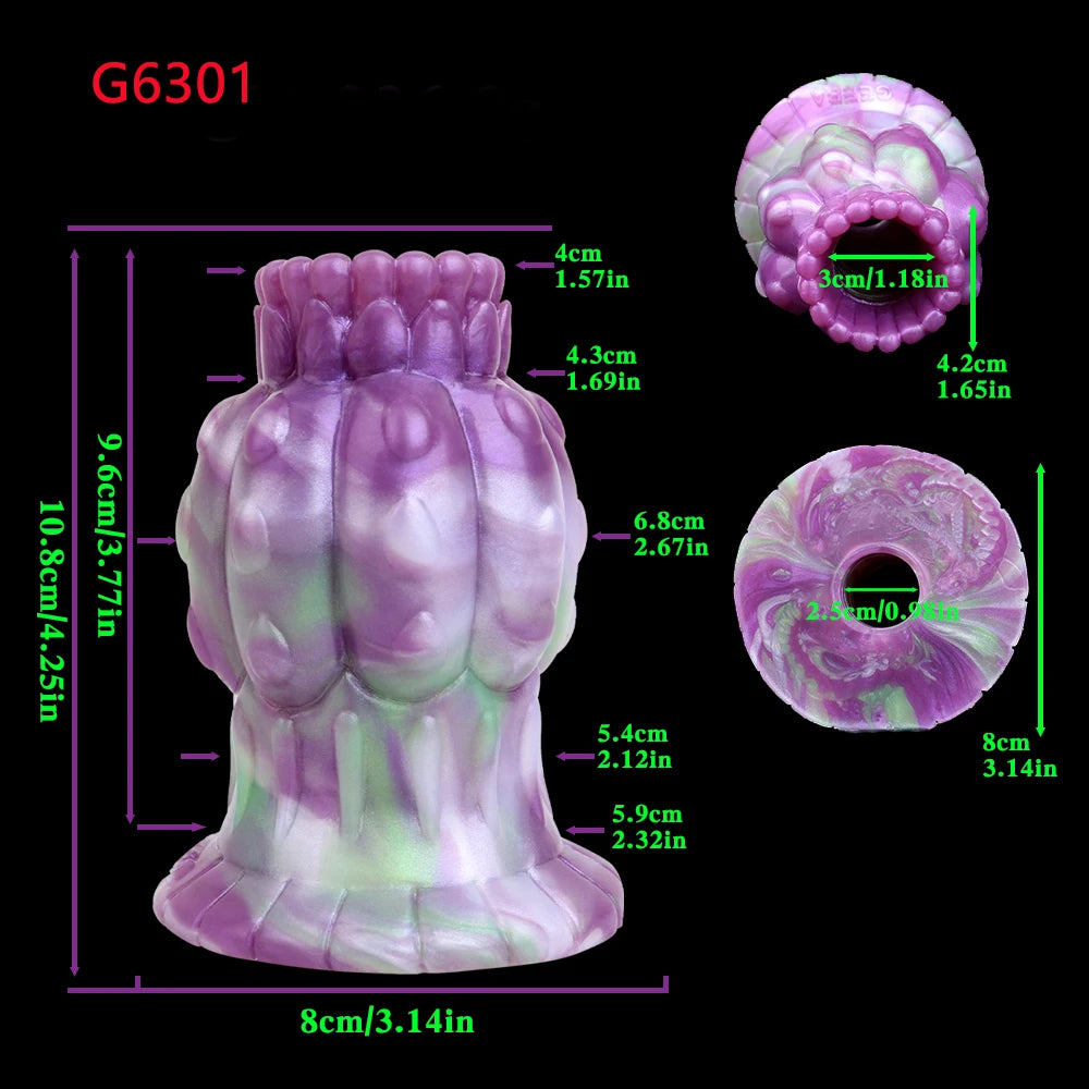 ASHBURN Fantasy Voyeur Anal Speculum Silicone Hollow Anal Plug Dilator Expansion Multi color