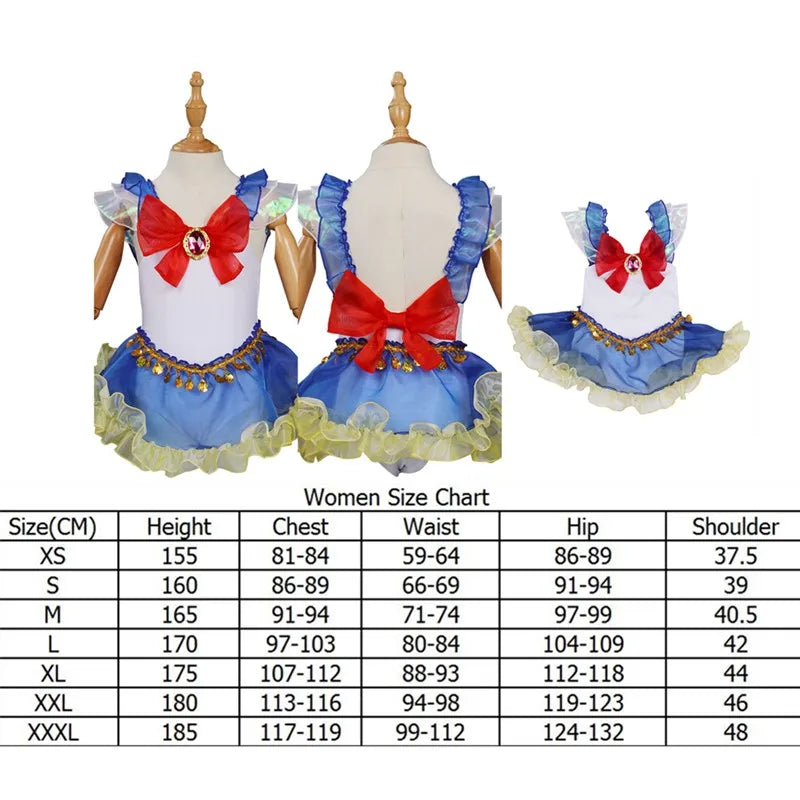 Sailor Anime Tsukino Cosplay Swimsuit Usagi Costume Adult Women Kawaii Jumpsuit Swimwear Outfits Halloween Carnival Party Suit