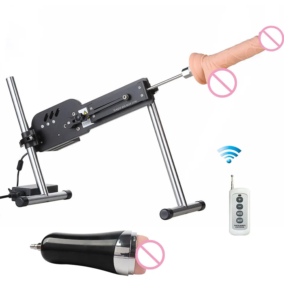 FREDOUCH Upgrade Sex Machine with Remote Control Super Silent Ultra Adjustable Vac u Lock 30db 120W love machine with free big d