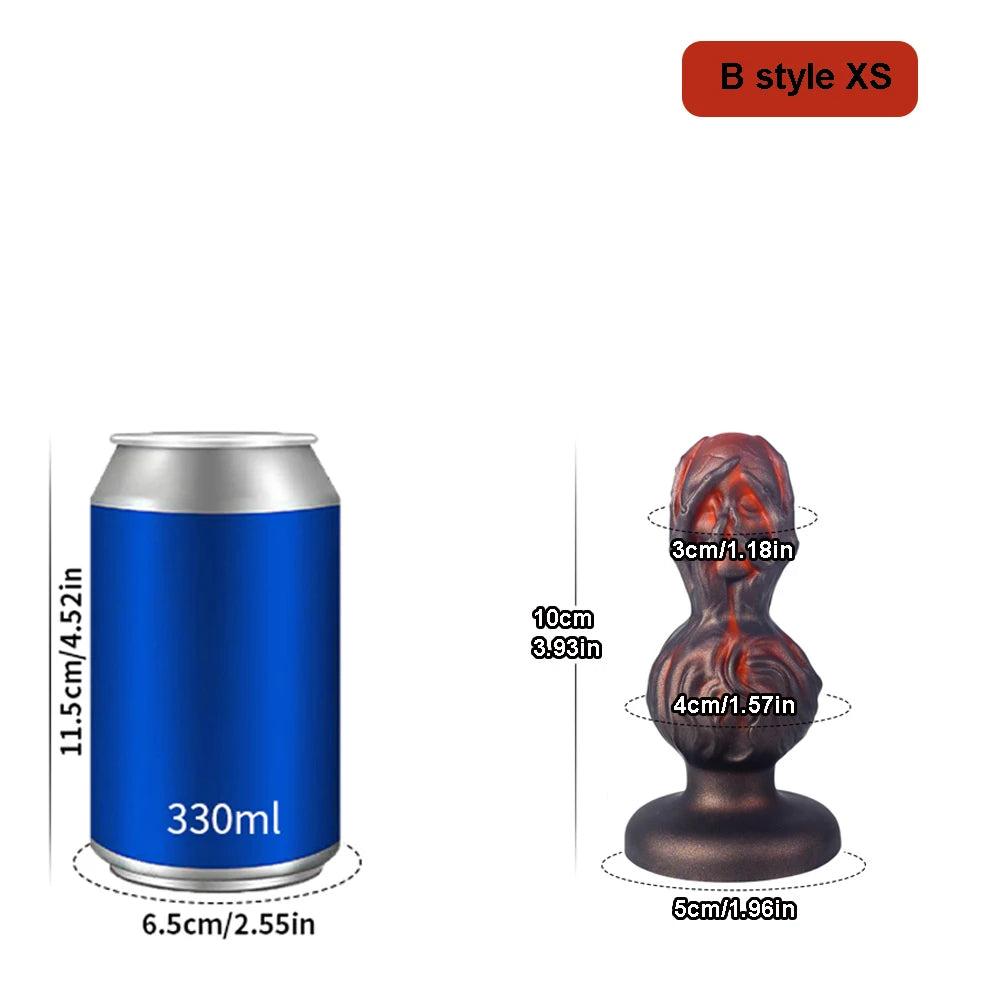 10cm Skull Anal Toys for Man 18+  Silicone Platinum Liquid SiliconeAnalyse Dildo Adult Sex Toy for Women Men Butplug