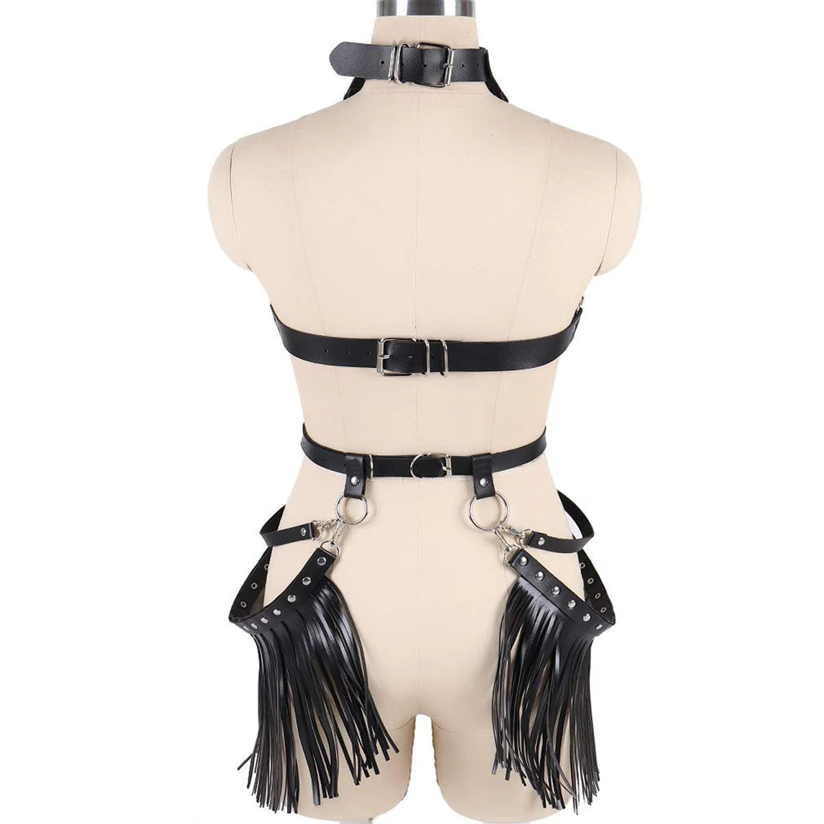 Women Trend Punk Belts Set Decoration Belt Female Street Style Chest Chain Leather Harajuku Goth Waistband Clothing Accessories