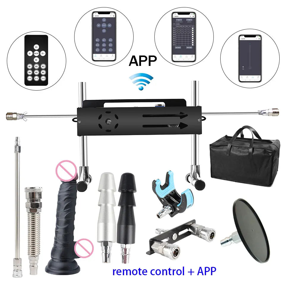 NEW Wireless APP Sex Machine with Amazing Features,Powerful,All Angle Adjustable,No Moveback Machine,200W motor, stroke 15cm