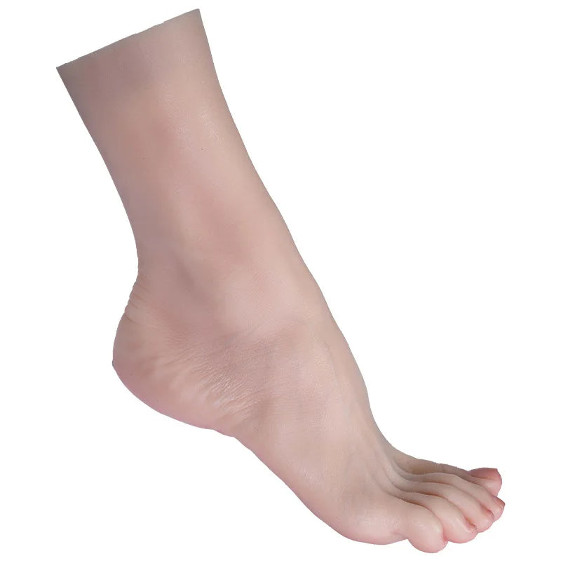 Silicone Foot Model High Quality Simulation 1:1 Female Mannequin Feet Fetish Footjob Nail Art Practice 24CM TG4001