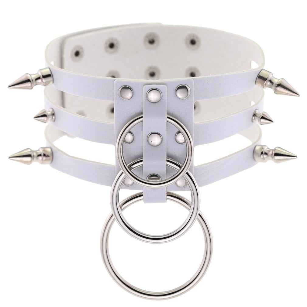 Dark Gothic Harajuku PU Leather Collar