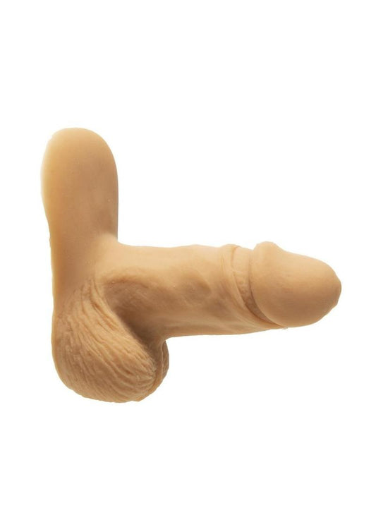 Addiction Silicone Packer Dong Caramel with PowerBullet