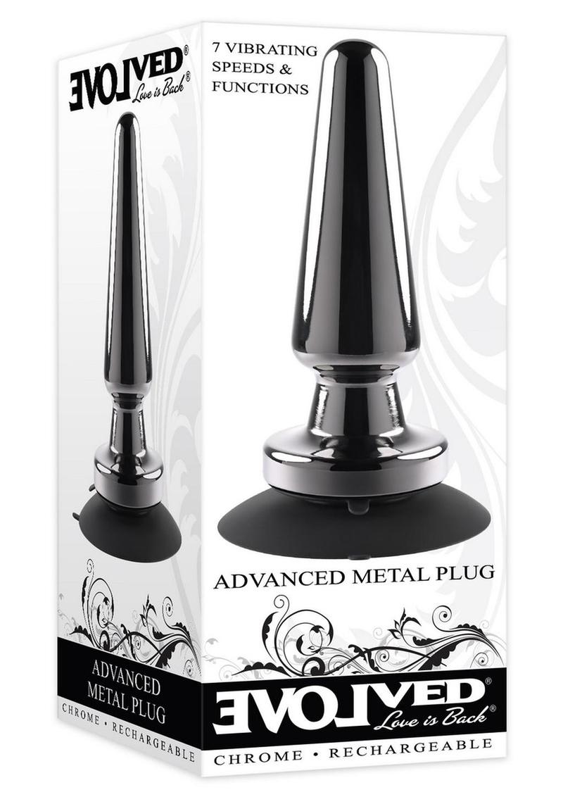 Evolved Advanced Metal Chrome Vibrating Anal Plug