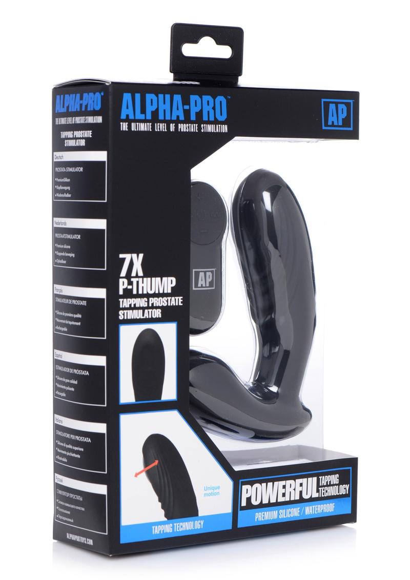 Alpha-Pro 7X P-Thump Tapping Prostate Stimulator Rechargeable Silicone