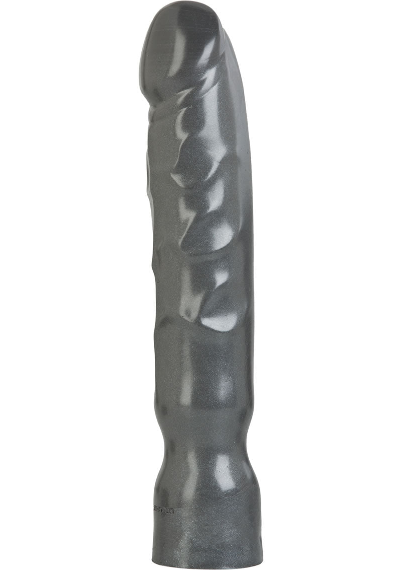 American Bombshell Big Boy Dildo Textured Gunmetal Fantasy Toy