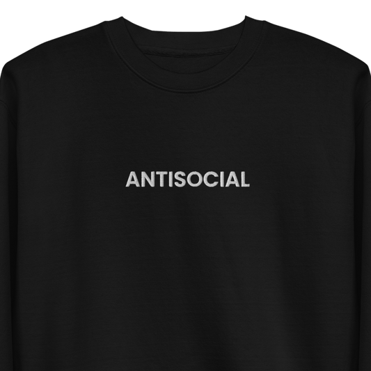 Antisocial Embroidered Unisex Sweatshirt