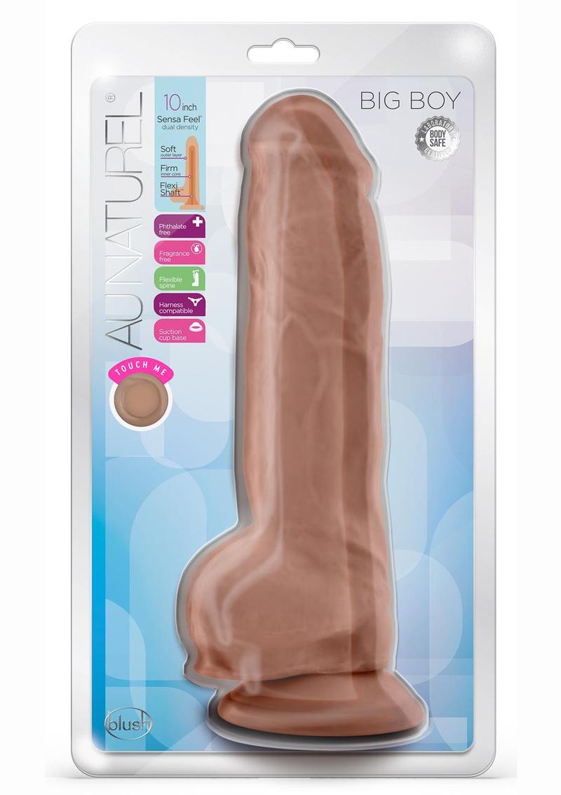 Au Naturel Big Boy Sensa Feel Dual-Density Dildo with Balls