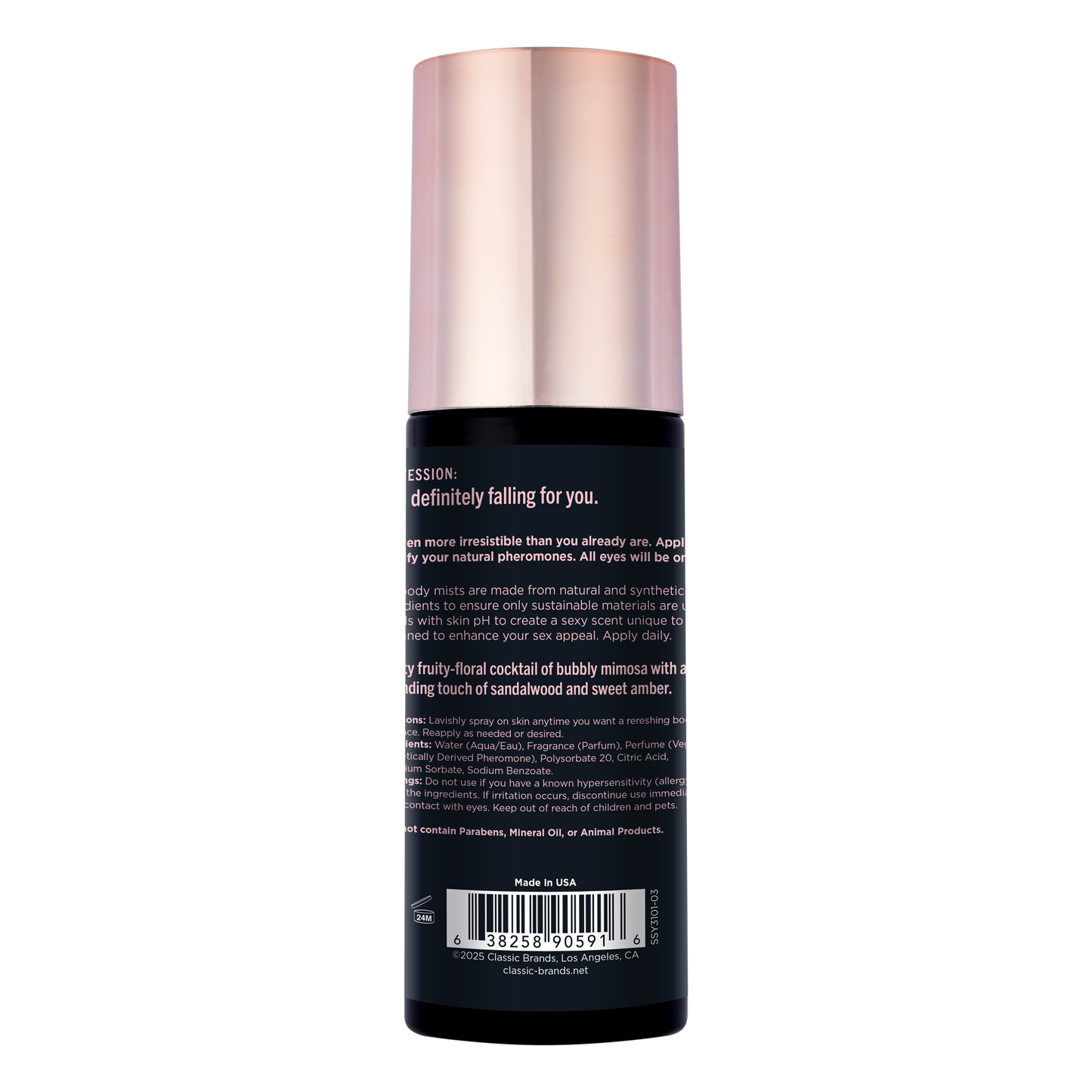 SIMPLY SEXY PHEROMONE BODY MIST - HEAD OVER HEELS - 3.35 floz | 99mL