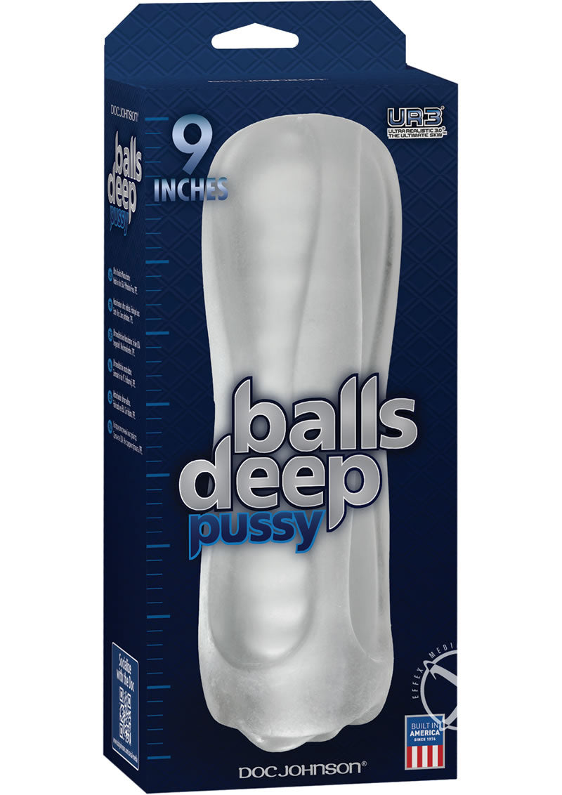 Doc Johnson Balls Deep UltraSkyn Masturbator Frosted Pussy