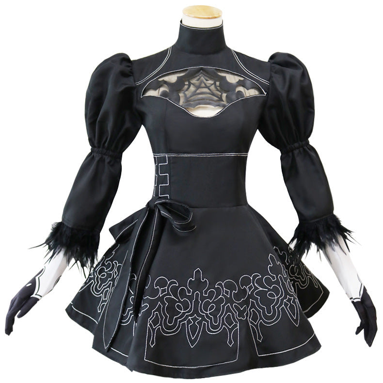 YoRHa Shadow Dress Set – Cosplay Couture Inspired by 2B