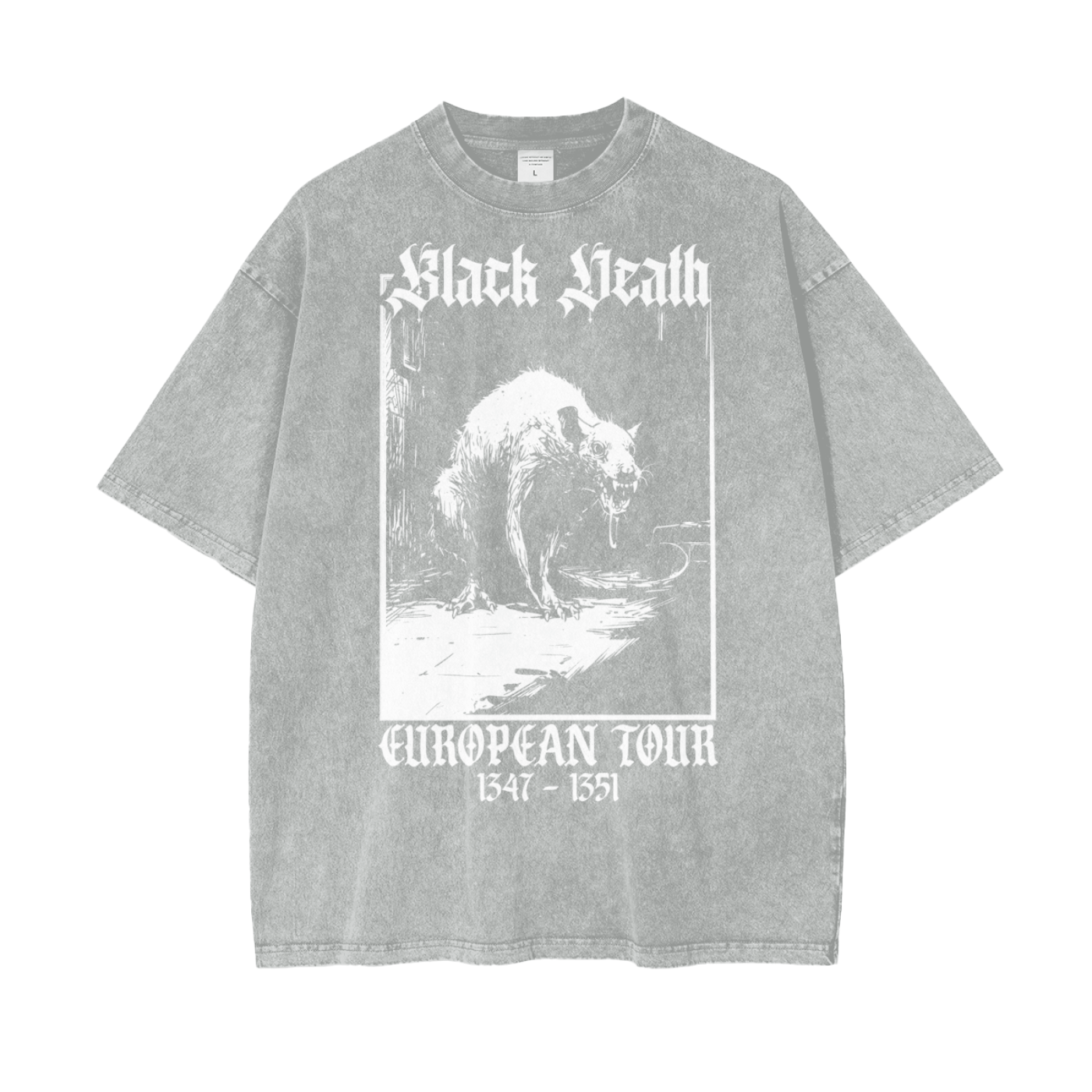 Black Death European Tour Plague Rat Tee