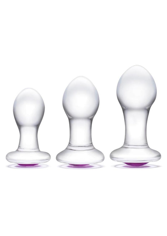 Gläs 3 Piece Bling Bling Blown Glass Anal Training Kit