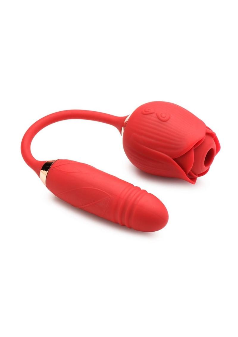 Bloomgasm Romping Rose 10X Suction Rose & Thrusting Vibrator  Vibrator