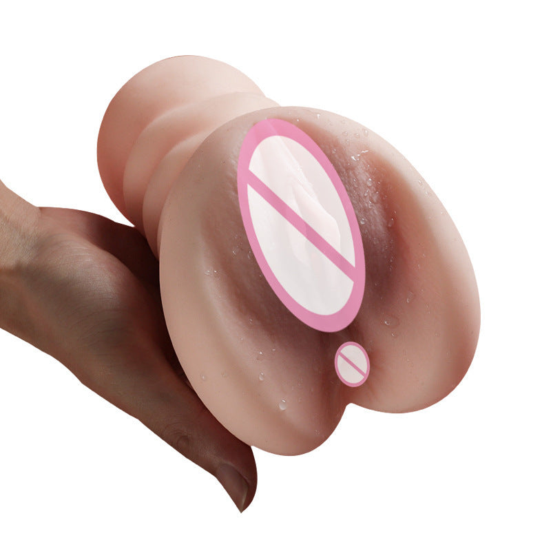 Male Airplane Cup Double Point Channel Pussy Anal Sex Masturbator