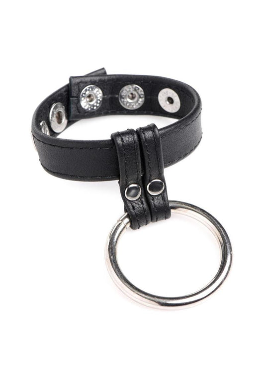 Strict Leather Cock Gear Leather Steel Cock and Ball Ring